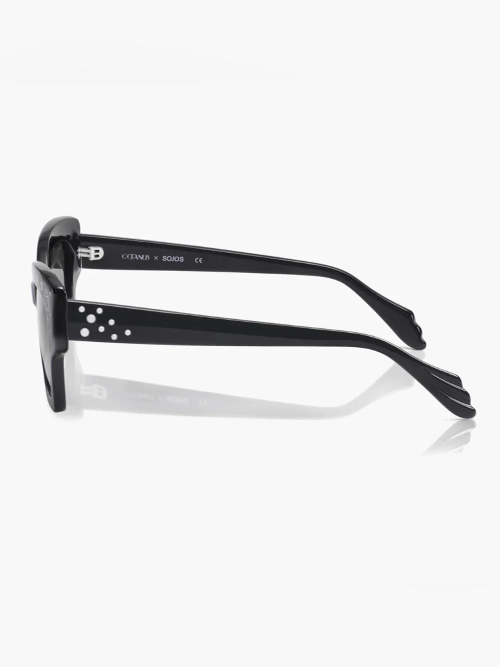 SOJOS x Oceanus Melody Black Sunglasses